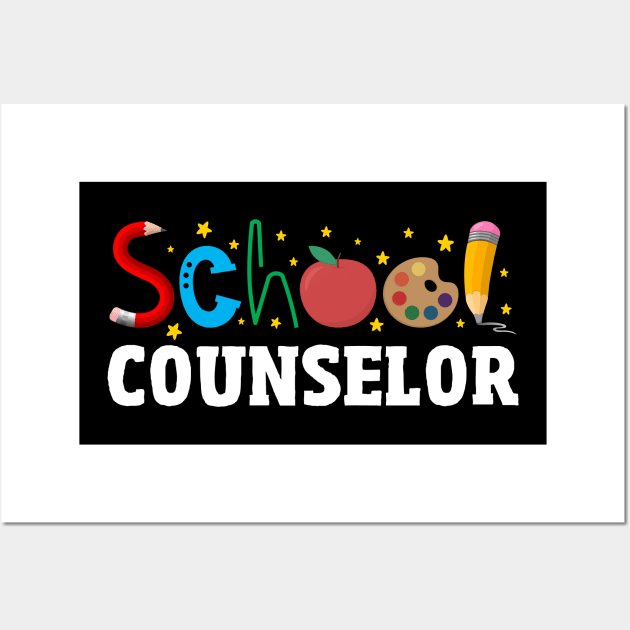 Cute School Counselor Wall Art by White Martian